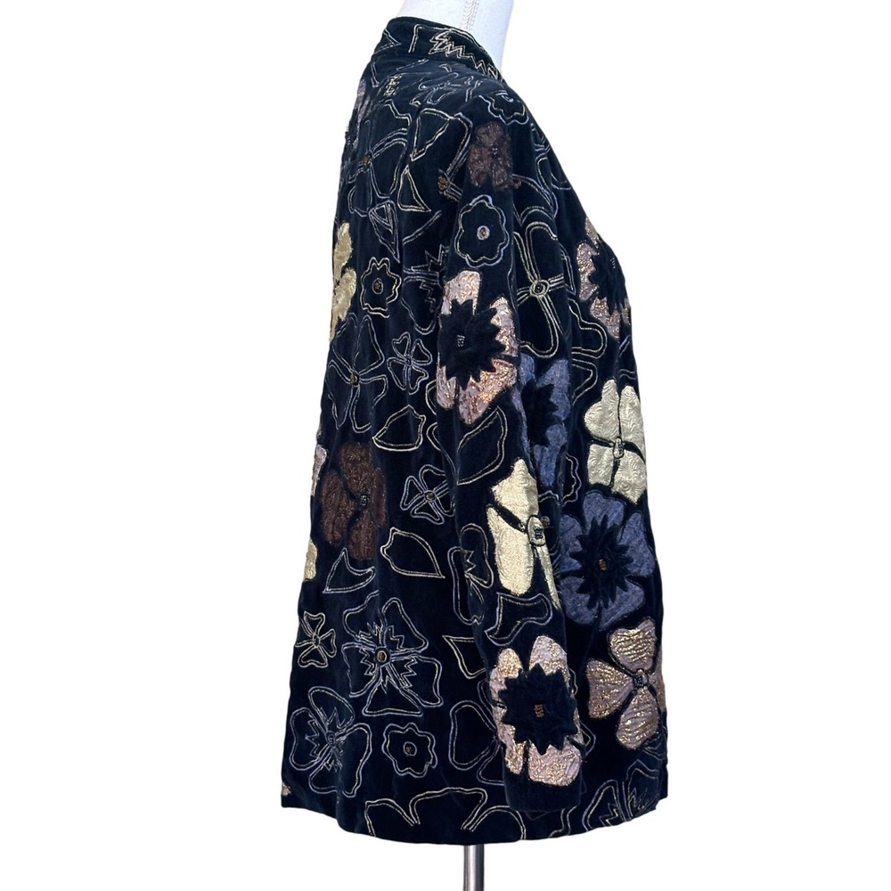 Sandy Starkman vintage velvet Jacket, art to wear, statement, boho luxe - Picture 2 of 6